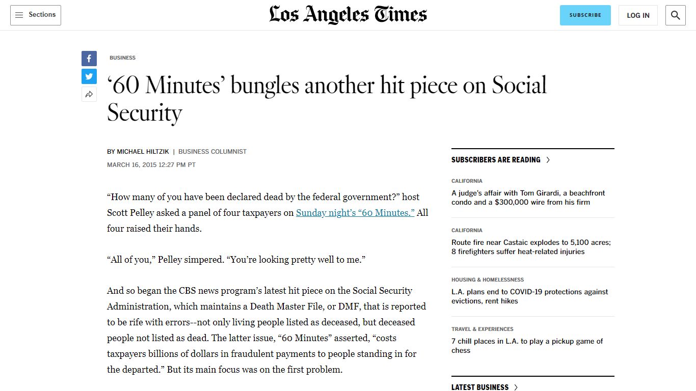 ‘60 Minutes’ bungles another hit piece on Social Security